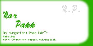 mor papp business card